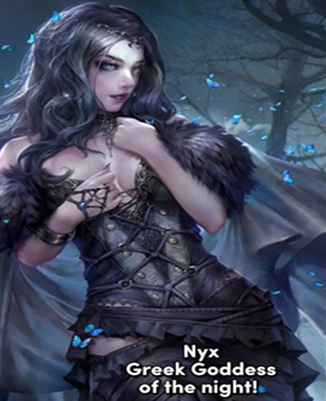 #Nyx is a #Greekgoddess of the night. She is one of the primordial deities in #Greekmythology #dog
