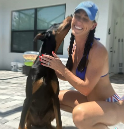 Trying to take a photo with her!